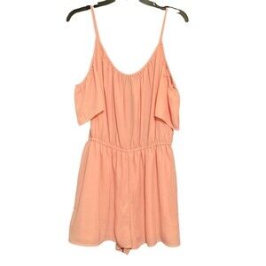 One Clothing Los Angeles romper cold shoulder flutter sleeves, lined NWT size XL
